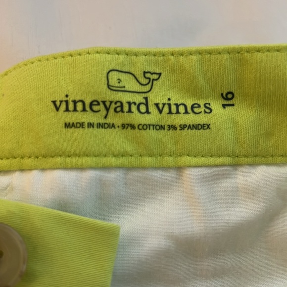 🛍️Vineyard Vines Boy Stretch Breaker Short NWT Lime Tennis Ball Yellow 16 Large - Picture 4 of 6